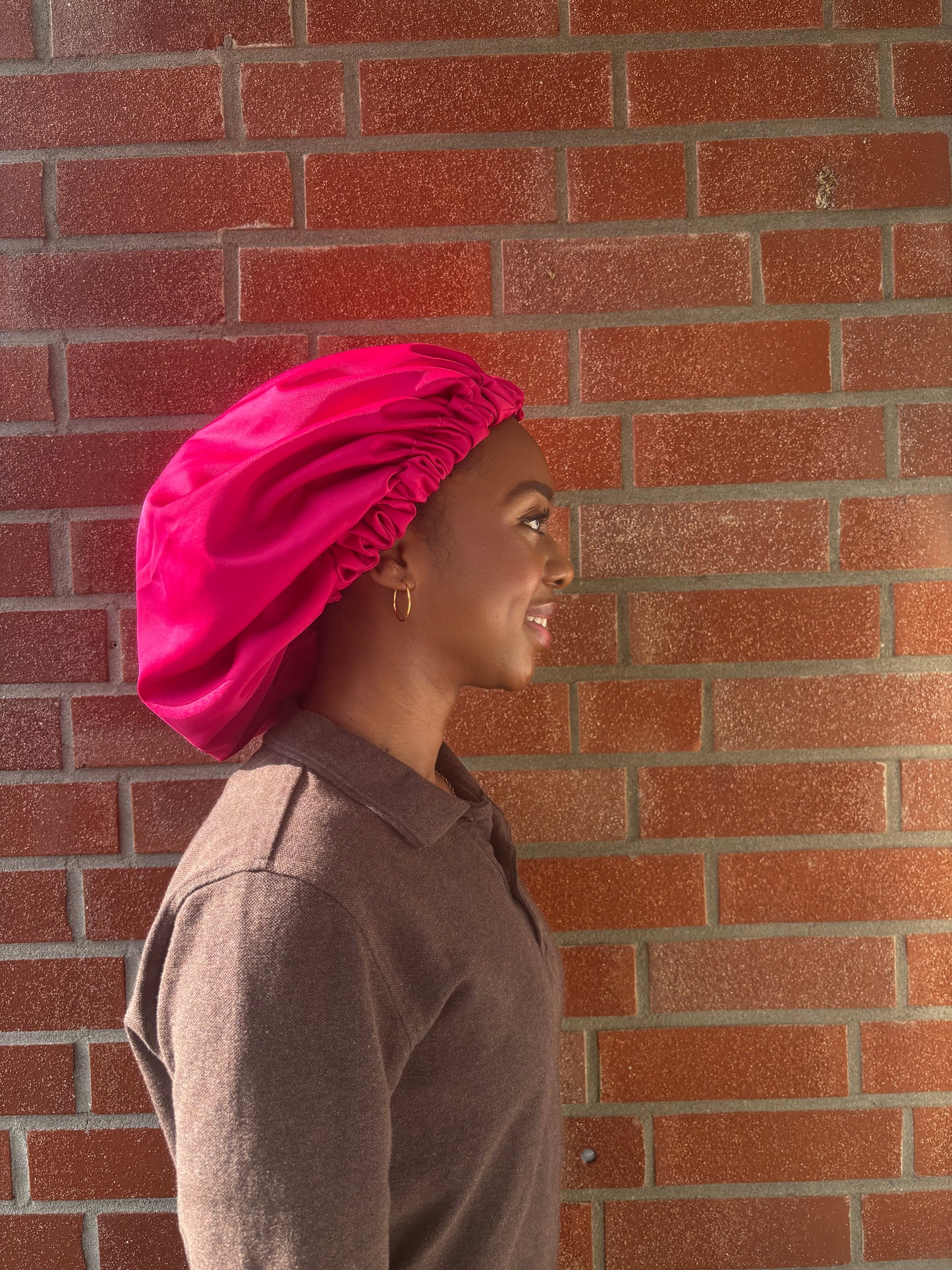 SimbaHair Nightcare Satinhaube Pink M