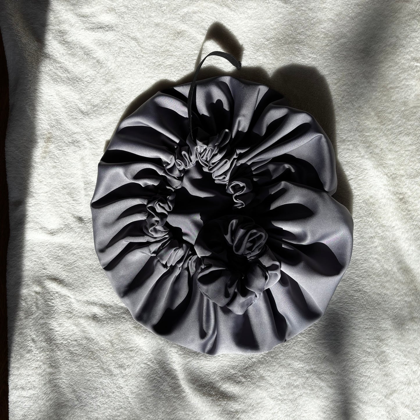 SimbaHair Nightcare Satinhaube Grau