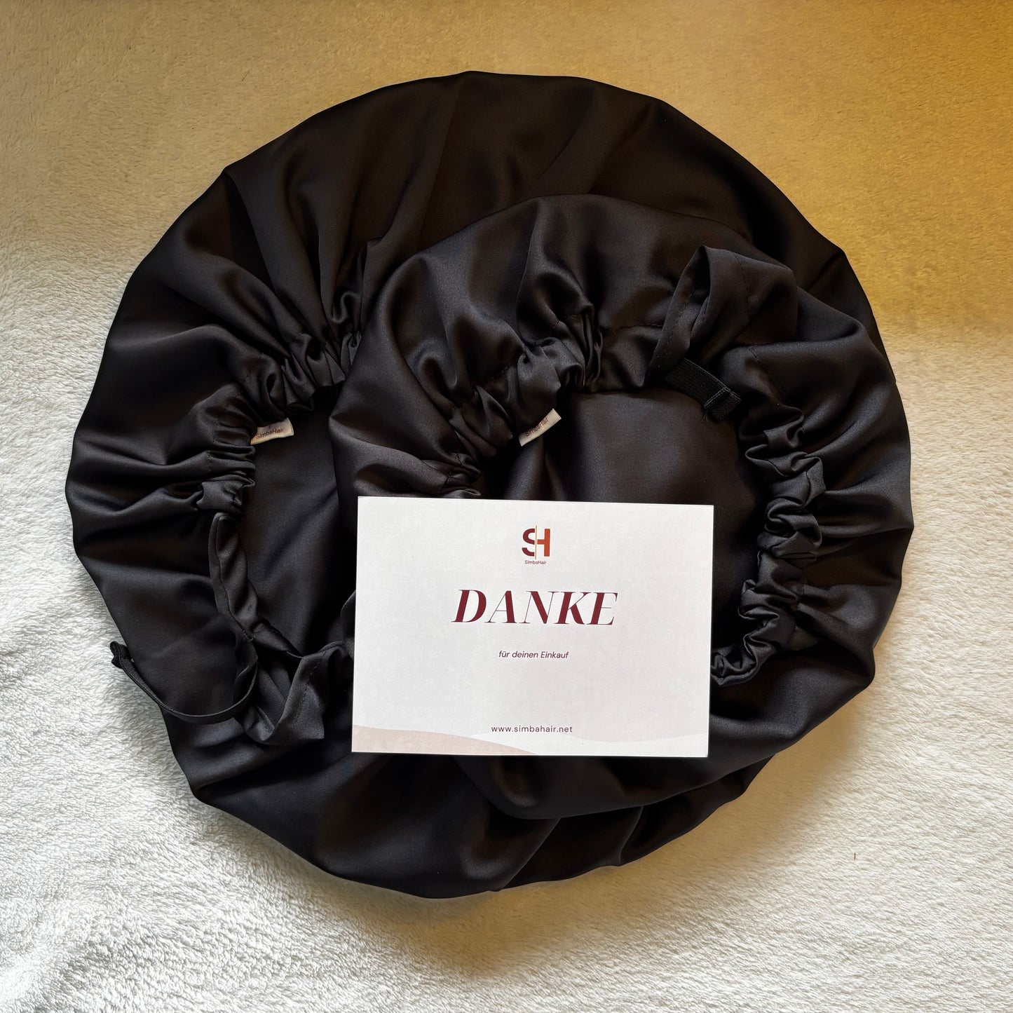 SimbaHair Nightcare Satinhaube Schwarz