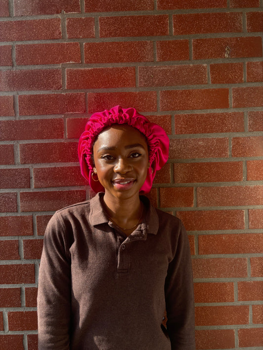 SimbaHair Nightcare Satinhaube Pink