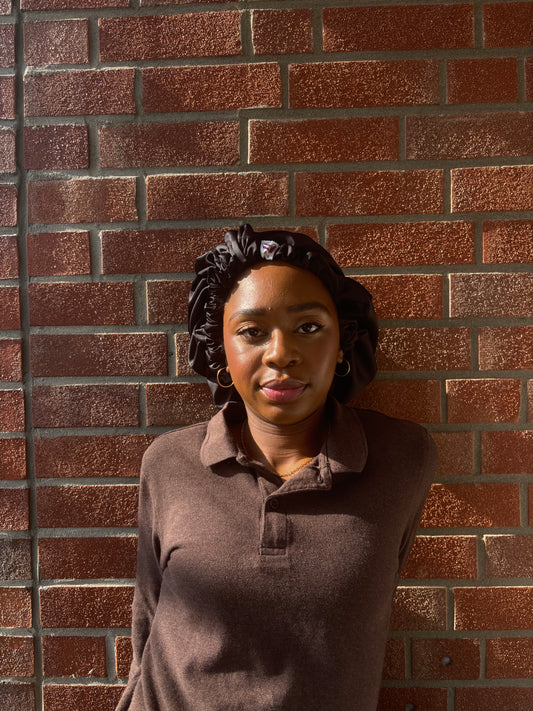 SimbaHair Nightcare Satinhaube Schwarz