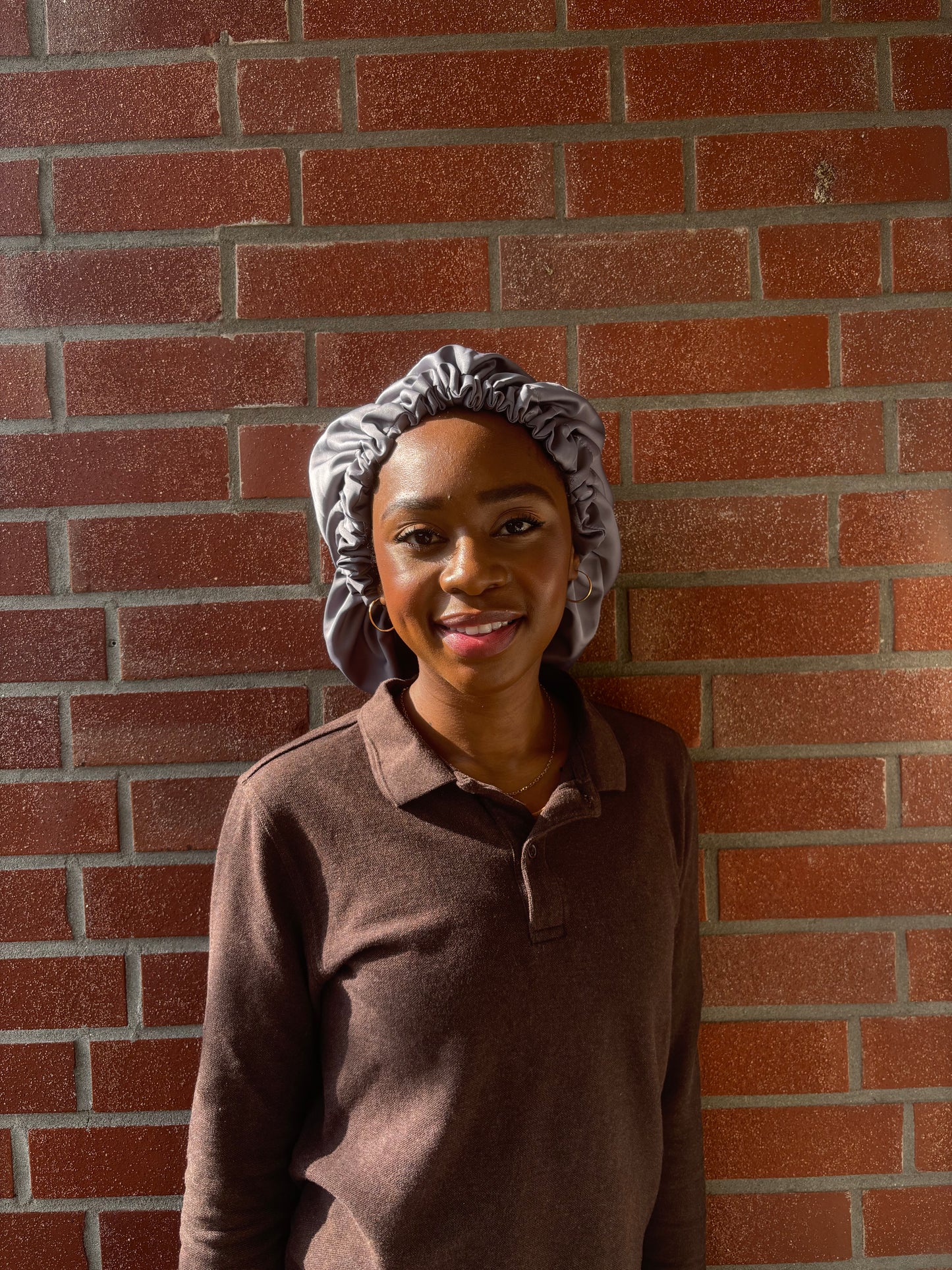 SimbaHair Nightcare Satinhaube Grau